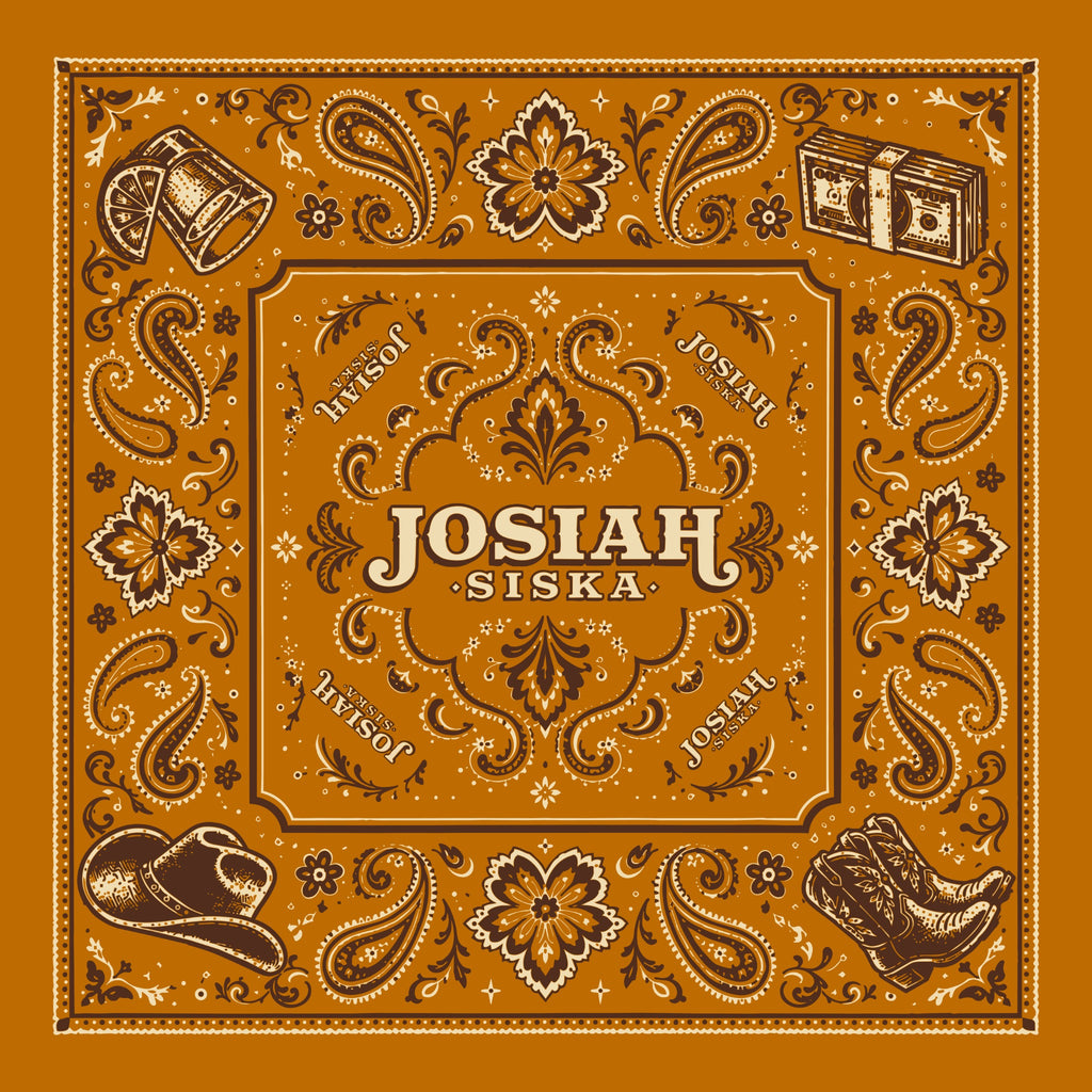 Josiah Siska burnt orange bandana flat proof