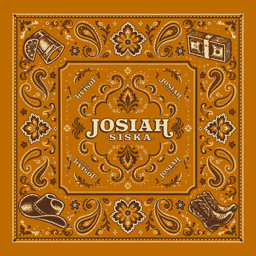 Josiah Siska burnt orange bandana flat proof