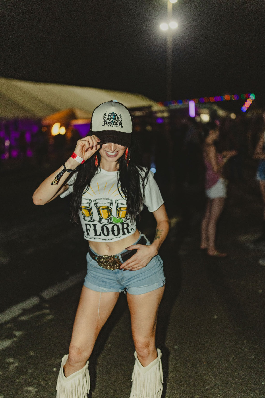 Josiah Siska trucker hat worn at Dance Fest